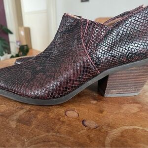 Snakeskin Ankle Booties